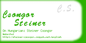 csongor steiner business card